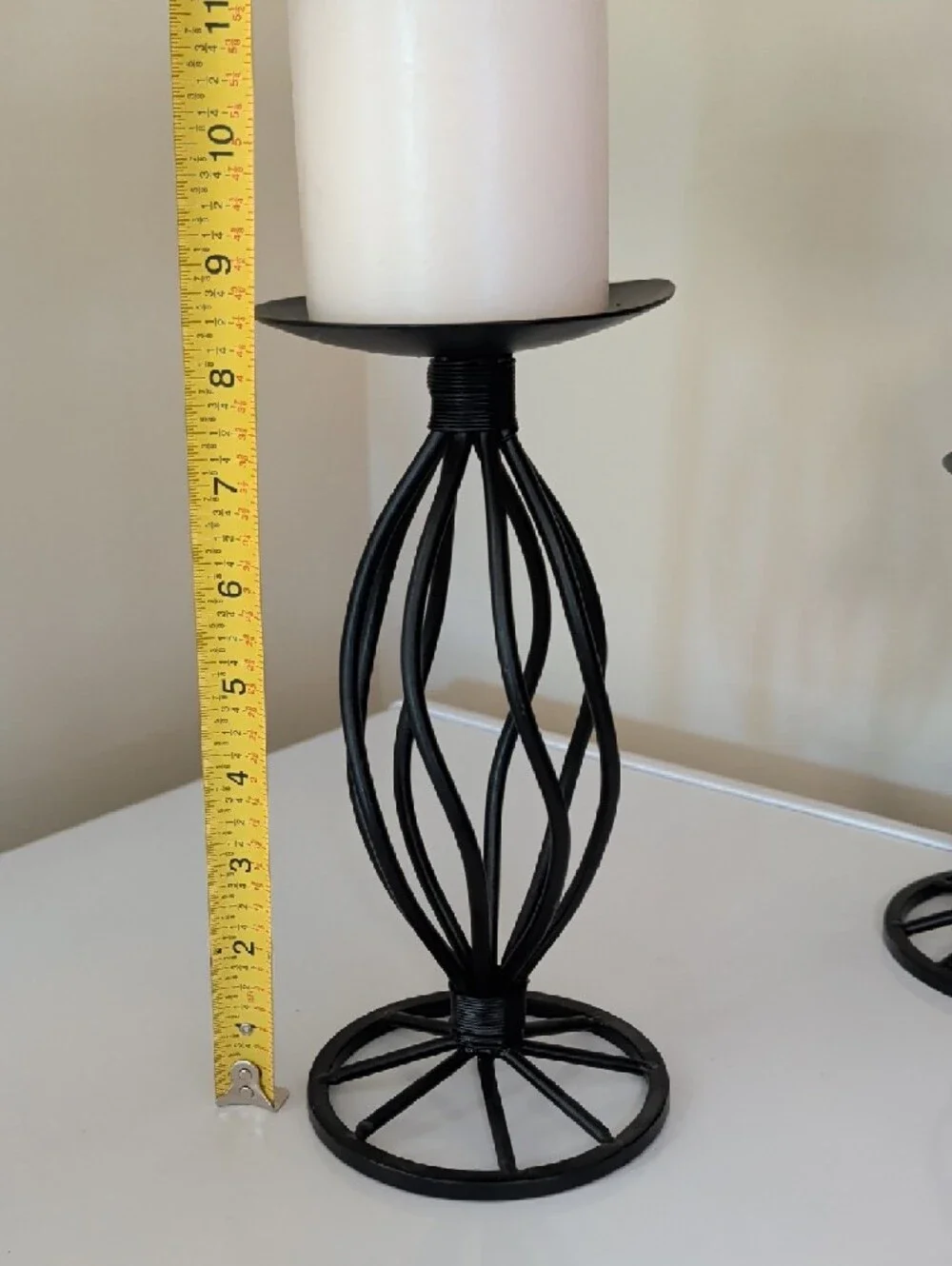 Black Metal Twisted Candle Holders Set of 3 | Home Accents Decor